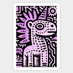 Psychedelic Punk Unicorn | Quirky Mythical Beast Sticker